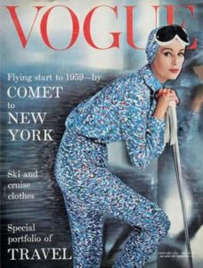 vogue cover, skijanje